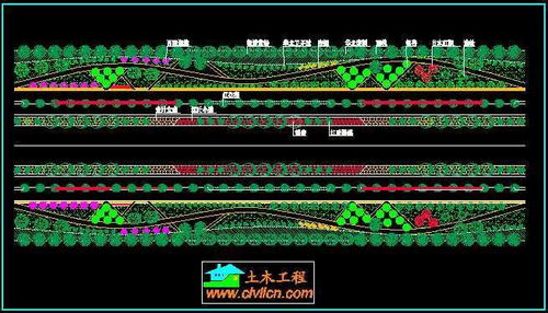 道路標準段綠化圖免費下載 園林綠化及施工